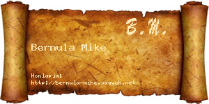 Bernula Mike névjegykártya